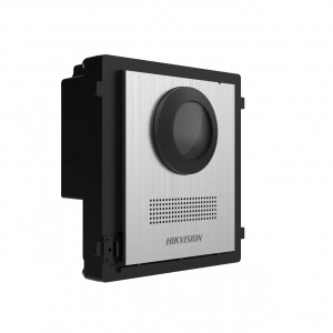 Post exterior videointerfon modular IP HikVision DS-KD8003-IME1(B)/NS, camera 2MP Full HD, fara buton apel, Fish-eye, carcasa otel inoxidabil, 2 relee, iesire alimentare yala 12V, configurare WEB, protectie IP65, alimentare PoE - Img 2