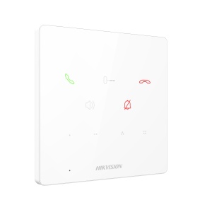 Post interior interfon Hikvision DS-KH6000-E1/White, fara ecran, alimentare PoE, 4 butoane touch personalizabile, audio bidirectional cu microfon si difuzor incorporat, configurare usoara, compatibil TCP/IP SIP RTSP - Img 2