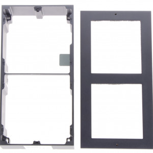 Rama montaj aplicat cu 2 module HikVision DS-KD-ACW2 pentru post exterior modular, include cadru, panou frontal din aluminiu aviatic si accesorii, rezistenta la intemperii, instalare facila, compatibila seria DS-KD8 - Img 4