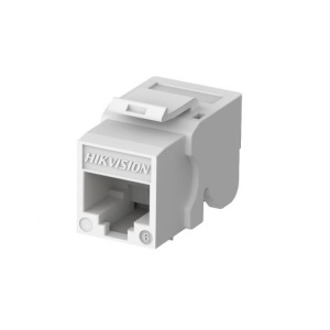 Set 50 mufe Keystone Cat6 UTP 90° Hikvision DS-1CK6U90N White, toolless, pentru cabluri neecranate solid/litat 22-24AWG, terminatii IDC placate aur 50u, compatibile TIA568A/TIA568B, ANSI/TIA-568.2-D, ISO/IEC11801, RoHS 2.0