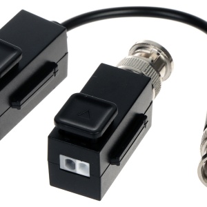 Set Video Balun pasiv Hikvision DS-1H18S/E(C), transmisie semnal video prin cablu UTP Cat5e/6, compatibil tehnologii TVI/AHD/CVI/CVBS, protectie la supratensiune TVS, design anti-static, carcasa plastic ABS