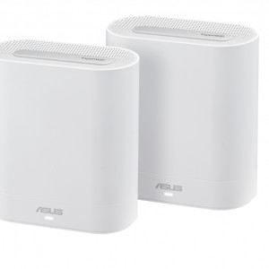 Sistem Mesh Wi-Fi 6 ASUS ExpertWiFi EBM68 (W-2-PK) AX7800 Tri-Band, acoperire business, securitate AiProtection Pro, suport VLAN, VPN, 2.5G WAN, 3 porturi LAN, optimizat pentru afaceri mici si mijlocii (set 2 unitati)