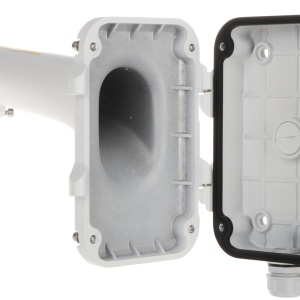 Suport camera supraveghere tip dome HikVision DS-1604ZJ-BOX-P, montaj pe perete cu doza de conexiuni inclusa, material aluminiu rezistent, dimensiuni 395.5 x 281.2 x 170.7 mm, culoare alba, design robust - Img 4