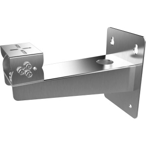 Suport perete anti-coroziv HikVision DS-1704ZJ-Y-AC(OS) pentru camere supraveghere, fabricat din otel inoxidabil cu tratament special, unghi reglabil tilt si pan de la -45 la 45 grade, design cu orificiu pentru cabluri