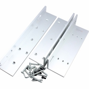 Suport ZL pentru electromagnet SM-ZL280 din aluminiu anodizat, instalare simpla pe usi cu deschidere spre interior, dimensiuni suport Z 180x50x50mm, dimensiuni suport L 250x47x28mm, greutate totala 0.60kg