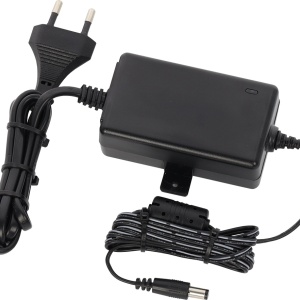Sursa de alimentare desktop Pulsar PSD12020, 12V 2A, putere 24W, protectie scurtcircuit, supratensiune si suprasarcina, lungime cablu 1.45m cu mufa DC 5.5/2.1mm, led de stare, carcasa plastic, functionare -20 pana la +60 grade