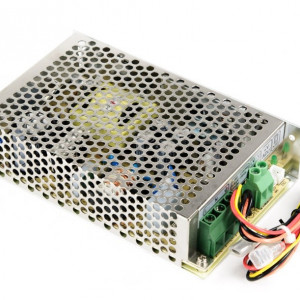 Sursa in comutatie Mean Well SCP-75-12, iesire 13.8V 5.4A, functie incarcare acumulator, protectie suprasarcina si scurtcircuit, carcasa metalica protectie, consum redus 0.75W, tensiune intrare 85-264V AC, dimensiuni compacte