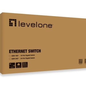 Switch Gigabit Level1 GSW-1657 Unmanaged, 16 porturi 10/100/1000Mbps, capacitate comutare 32Gbps, suport Jumbo Frame 9K, eficienta energetica IEEE 802.3az, auto-MDI/MDIX, Plug-and-Play, montare desktop sau rack 19 inch