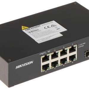 Switch PoE 8 Porturi Gigabit HikVision DS-3T0510HP-E/HS, Pro Series, 2 porturi Hi-PoE 90W (802.3bt), 2 porturi SFP Fiber, PoE Watchdog, temperaturi extreme (-30°C la 65°C), protectie 6KV, carcasa metalica, Fanless - Img 4