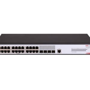Switch Smart Managed L2+ HikVision DS-3E2528-HI-24T4F, 24 porturi Gigabit RJ45, 4 porturi SFP Gigabit, stackable (virtualizare), securitate avansata ARP/DHCP Snooping, management CLI/Web/SNMP