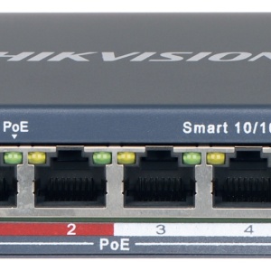 Switch Smart Managed PoE HikVision 5 porturi DS-3E1105P-EI/M(V2) 4 porturi Fast Ethernet PoE, 1 port Uplink, buget putere 45W, PoE Watchdog, transmisie Long Range 300m, protectie supratensiune 6KV, management VLAN, STP/RSTP - Img 3