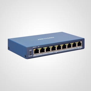 Switch Smart Managed PoE Hikvision DS-3E1309P-EI/M, 8 porturi Fast Ethernet, 1 port Gigabit RJ45, buget total 60W, PoE Watchdog, transmisie pana la 300m, protectie 6kV, suport VLAN si STP/RSTP, detectie cablu
