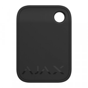 Tag proximitate Ajax Tag (Black), tehnologie DESFire, criptare AES 128-bit, compatibil KeyPad Plus / TouchScreen, acces fara parola, control prin aplicatie, set de 3/10/100 buc, dimensiuni reduse, utilizare pana la 13 hub-uri