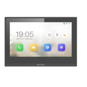Videointerfon IP HikVision DS‑KH6351‑WTE1, serie KH6, ecran touch 7″ 1024×600, control prin Hik‑Connect, apelare si deschidere usa remote, vizualizare live, mesaje vocale, alarme prin linkage, control acces lift