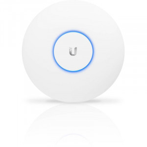 Access Point Ubiquiti UniFi AC Pro UAP-AC-PRO, WiFi 5 Dual-Band, viteza 1750 Mbps, tehnologie 3x3 MIMO, acoperire 140 mp, 250+ clienti, 2 porturi GbE, alimentare PoE (adaptor inclus), montaj tavan/perete, management App