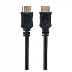 Cablu HDMI Gembird CC-HDMI4-20M 20m, versiune 1.4 High Speed cu Ethernet, suporta 4K UHD 2160p, 3D, ARC, conectori auriti, seria Cablexpert, izolare PVC neagra, diametru 24AWG, ideal pentru sisteme supraveghere si media - Img 2