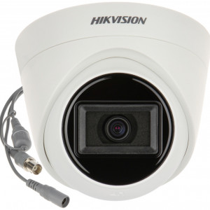 Camera supraveghere analogica HikVision Turret 5MP DS-2CE78H0T-IT3E(2.8mm)(C), PoC, rezolutie 2560 x 1944, lentila fixa 2.8mm, distanta IR 40m, alimentare prin cablu coaxial, protectie intemperii IP67