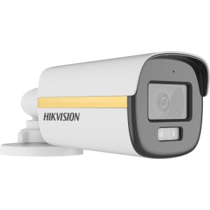 Camera supraveghere HikVision Bullet 2MP DS-2CE12DF3T-LSE(2.8mm), Turbo HD ColorVu, Smart Hybrid Light (IR 40m, Lumina Alba 40m), 130 dB True WDR, Audio over Coax (microfon incorporat), protectie IP67, imagine color 24/7, PoC, carcasa metalica - Img 2