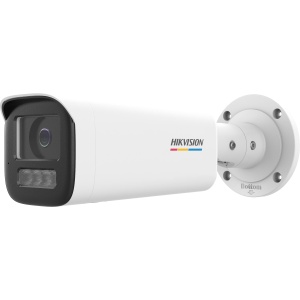 Camera supraveghere IP Hikvision bullet 4MP DS-2CD1B47G3H-LIU(2.8mm), ColorVu 3.0 pentru imagini color 24/7, Smart Hybrid Light IR+white cu 3 moduri, detectie miscare persoane/vehicule, audio bidirectional cu strobe, slot microSD pana la 512GB, IP67