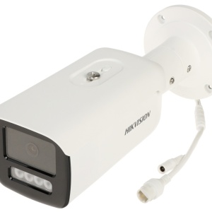 Camera supraveghere IP Hikvision bullet 8MP DS‑2CD2T83G2‑LIS2U/SL(2.8mm), AcuSense detectie persoane/vehicule cu deep learning, Smart Hybrid Light, audio bidirectional dual‑microfon, WDR 120 dB, H.265+, alarma strobe, microSD pana la 512 GB, IP67 - Img 2