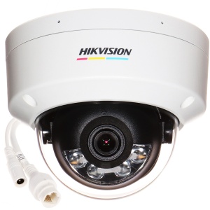 Camera supraveghere IP HikVision dome 2MP DS-2CD1127G2H-LIU(4mm), tehnologie Smart Hybrid Light, ColorVu, H.265+, microfon incorporat, protectie IP67, antivandal IK08, slot card 512GB, detectie om si vehicul, analiza video