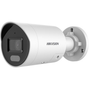 Camera supraveghere IP HikVision mini bullet 4MP DS-2CD2047G2H-LIU/SL(4mm)(eF), Smart Hybrid Light, ColorVu, WDR 130dB, H.265+, audio bidirectional, flash stroboscopic si alarma sonora, IP67, slot card 512GB, Deep Learning - Img 1