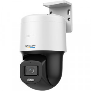 Camera supraveghere IP HikVision PT 2MP DS-2DE2C200SCG-E(F0)(2.8mm), Tehnologie ColorVu pentru imagini color 24/7, Microfon si Difuzor incorporat, Protectie IP66, Slot card SD 256GB, Control rotire Pan si Tilt, Tehnologie 3D DNR