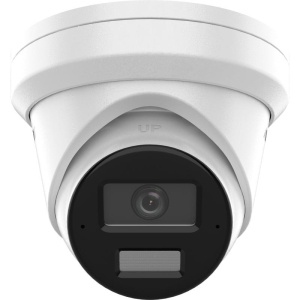 Camera supraveghere IP Hikvision turret 6MP DS‑2CD2363G2‑LI2U/SL(2.8mm), AcuSense detectie persoane/vehicule, Smart Hybrid Light cu moduri iluminare, audio bidirectional dual‑microfon, WDR 120 dB, H.265+, alarma strobe, microSD 512 GB