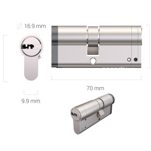 Cilindru ajustabil universal Ezviz CS-DL-JXSX/DIY(27.5, 32.5) lungime reglabila, compatibil cu yala inteligenta DL01S, pentru usi cu grosime intre 40 si 110 mm, instalare usoara, securitate sporita, constructie rezistenta - Img 2