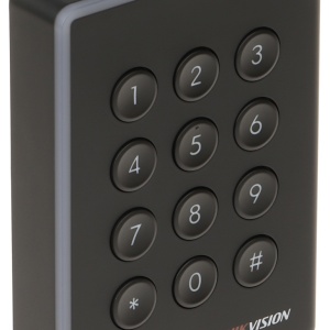 Cititor carduri si tastatura HikVision DS-K1108AMK, frecventa 13.56MHz (Mifare), protocoale RS-485, Wiegand si OSDP, functie tamper (anti-sabotaj), buzzer status, design seria Pro, montaj aparent, acces cod PIN - Img 2