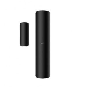 Contact magnetic wireless Hikvision AX PRO DS-PDMC-EG2-WE(B), design slim discret, transmisie radio 868MHz, hopping frecventa anti-bruiaj, configurare integrala App, instalare facila, baterie inclusa, negru