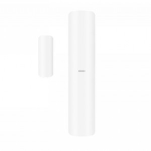 Contact magnetic wireless HikVision DS-PDMC-EG2-WE, detector deschidere usa/fereastra, design subtire (Slim), tehnologie Tri-X 868MHz, configurabil din aplicatie, salt de frecventa anti-bruiaj, montaj rapid, baterie inclusa, AX PRO