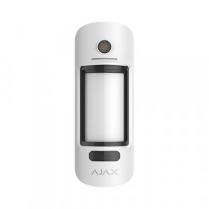 Detector miscare exterior wireless Ajax MotionCam Outdoor Jeweller, camera foto integrata, distanta 3-15m, imunitate animale, anti-masking, IP55, tehnologie LISA, distanta 1700m