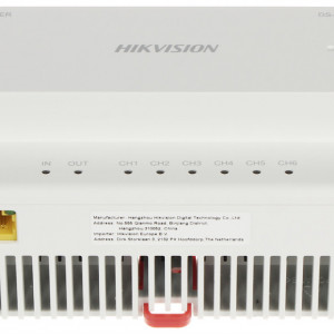 Distribuitor videointerfon IP 2 fire HikVision Pro DS-KAD706-S 6 interfete cascadabile, 1 port RJ-45, indicatori LED status, montaj pe sina DIN, alimentare 24VDC, fara functie de alimentare dispozitive, controler sistem hibrid - Img 3