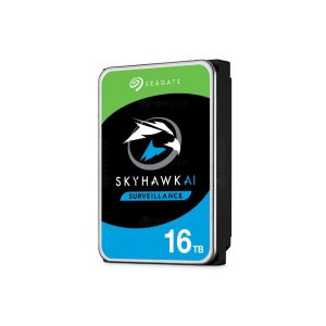 HDD intern Seagate SkyHawk AI 16TB ST16000VE002 pentru supraveghere video SATA III 3.5″, 7200RPM, 256MB cache, optimizat 24/7 pentru DVR/NVR, suport pana la 64 camere HD, RV sensors, fiabilitate ridicata