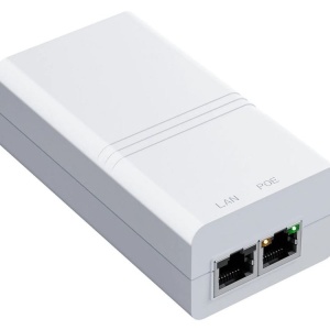 Injector PoE+ Gigabit EG30 30W cu alimentare 100-240V AC, pentru camere IP, access point si echipamente de retea, suport IEEE 802.3af/at, transmisie date si alimentare printr-un singur cablu Ethernet