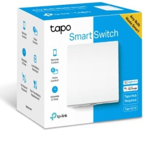 Intrerupator inteligent simplu TP‑Link Tapo S210 Wi‑Fi, 1 modul, incastrat, actionare clapeta, control de la distanta, programabil, amperaj 4A, culoare alb, material plastic, dimensiuni 87.1x41x86 mm, continut pachet inclus baterii si suruburi