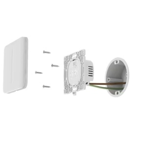 Intrerupator smart touch cu dimmer pentru iluminat AJAX SoloButton (Dimmer) (White), reglaj intensitate lumina si control wireless prin Jeweller, instalare fara fir neutru in interior, compatibil scenarii si aplicatie, range ~900 m - Img 2