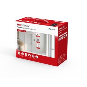 Kit videointerfon Hikvision DS-KAS342, terminal recunoastere faciala 4.3″ LCD DS-K1T342MFWX-E1, 1500 fete/3000 amprente/3000 carduri, M1 card reader, audio bidirectional, PoE, magnetic lock + suport, buton iesire touchless, Wi-Fi, TCP/IP