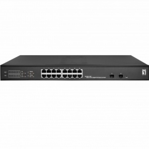 LevelOne GES-2118P Hilbert 18-Port Gigabit PoE Smart Lite Switch, 16 iesiri PoE - Img 2