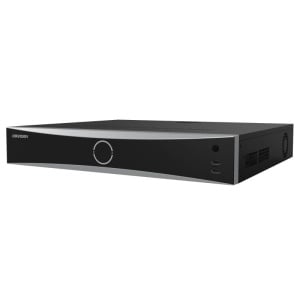 NVR 32 canale Hikvision DS-7732NXI-K4(D), rezolutie 12MP, tehnologie AcuSense (filtrare alarme false), banda 256 Mbps, 4 sloturi HDD SATA, notificari push in aplicatie, alimentare 100-240VAC, montaj rackabil 1.5U