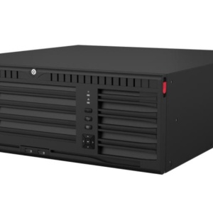 NVR 32ch 8K Hikvision DS-9632NI-M16R 32 canale IP, decodare 32/24/12/8/4 MP si 1080p, 320 Mbps intrare/400 Mbps iesire, 2 HDMI + 2 VGA, suport camere speciale, streaming avansat, RAID 0/1/5/6/10/N+M, sursa redundanta, pana la 8 IP speaker-uri