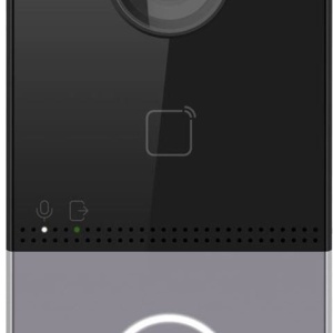 Post exterior videointerfon IP 2 MP HikVision DS-KV6113-WPE1(C), Wi-Fi, PoE, cititor card Mifare, protectie IP65, un singur buton de apel, microfon si difuzor, camera HD cu infrarosu, configurare web, carcasa plastic