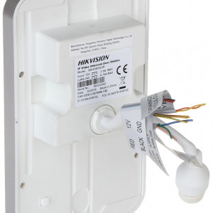 Post exterior videointerfon IP HikVision DS-KV8102-IP pentru 1 familie, rezolutie HD, cititor card integrat, compatibil cu monitoarele DS-KH6320-WTE1/TE1, acces prin aplicatie Hik-Connect, carcasa robusta, IP65 - Img 3