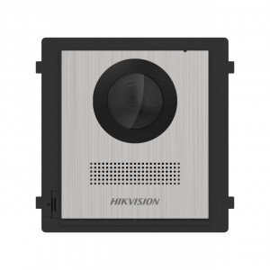 Post exterior videointerfon modular IP HikVision DS-KD8003-IME1(B)/NS, camera 2MP Full HD, fara buton apel, Fish-eye, carcasa otel inoxidabil, 2 relee, iesire alimentare yala 12V, configurare WEB, protectie IP65, alimentare PoE - Img 3