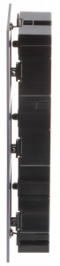 Rama montaj ingropat cu 3 module HikVision DS-KD-ACF3(Plastic) pentru post exterior modular, panou din aluminiu si doza din plastic, temperatura operare -40 grade C, include accesorii fixare, compatibila seria DS-KD8 - Img 2