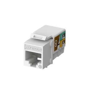 Set 50 mufe Keystone Cat6A UTP 180° Hikvision DS-1CK6AU180T White, punch down, pentru cabluri neecranate solid/litat 22-24AWG, terminatii IDC placate aur 50u, compatibile TIA568A/TIA568B, ANSI/TIA-568.2-D, ISO/IEC11801, RoHS 2.0 (Copy 1)