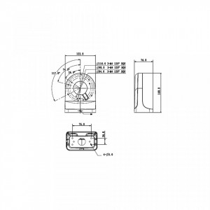 Suport perete camera supraveghere Dahua DH-PFB203W, material aluminiu si otel SECC, sarcina maxima 1kg, dimensiuni 160x122x76mm, rezistenta la temperaturi intre -40 si +60 grade Celsius, montaj sigur si durabil la exterior - Img 6