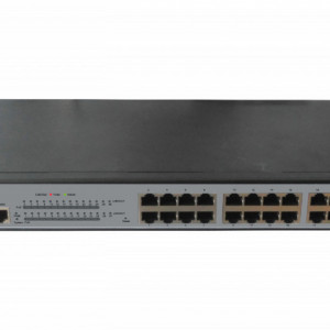 Switch Gigabit HikVision Enterprise DS-3E2528P L3 Managed, 24 porturi PoE (30W/port), 4 porturi Combo Gigabit, rutare statica/OSPF, VLAN, QoS, protectie redundanta ERPs, management Web/SSH/Console