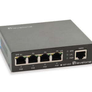 Switch Gigabit PoE Level1 GEP-0523 Unmanaged, 4 porturi PoE+ 802.3at/af, 1 uplink Gigabit, buget putere 60W, arhitectura Store-and-Forward, Flow Control IEEE 802.3x, Plug-and-Play, montaj desktop, fanless - Img 2